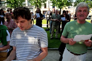 Bert Bultinck en Georges Timmerman (midden achteraan) en uw blogger (vooraan)