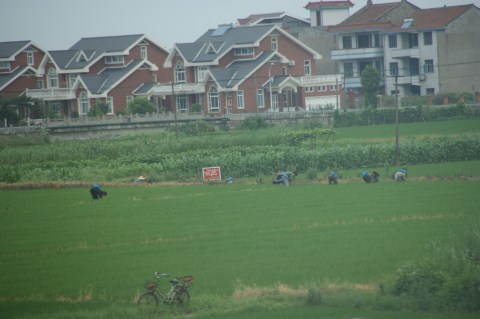boeren en huizen tzv Hangzhou