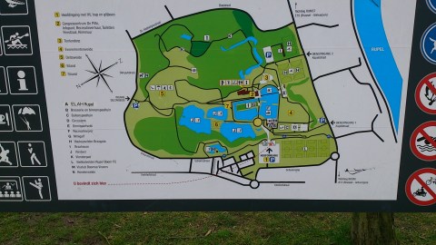 Plattegrond van het recreatiedomein De Schorre in Boom.