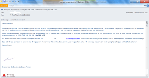 Het aanbod van 2 gratis tickets voor Tomorrowland 2014 