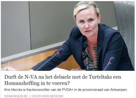 Kop boven mijn Opinie in De Morgen