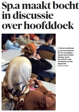 Hoofddoekenverbod bocht Verhaert DM