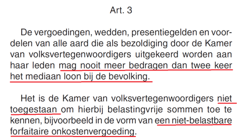 wetsvoorstel vergoed politici 2